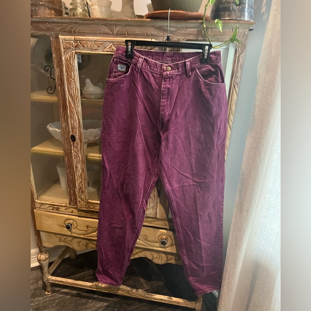 Wrangler Womens Size 14 Vintage High Rise Plum Western Jeans